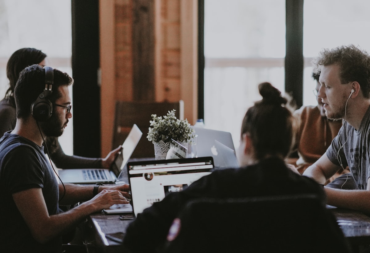 Nomad team collaborating on a project